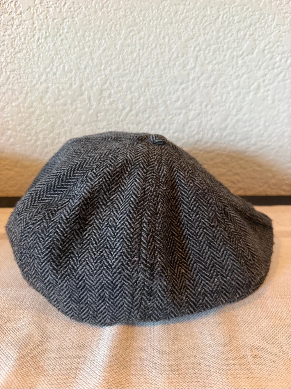Brixton Gray Black Herringbone Brood Newsboy Cap
